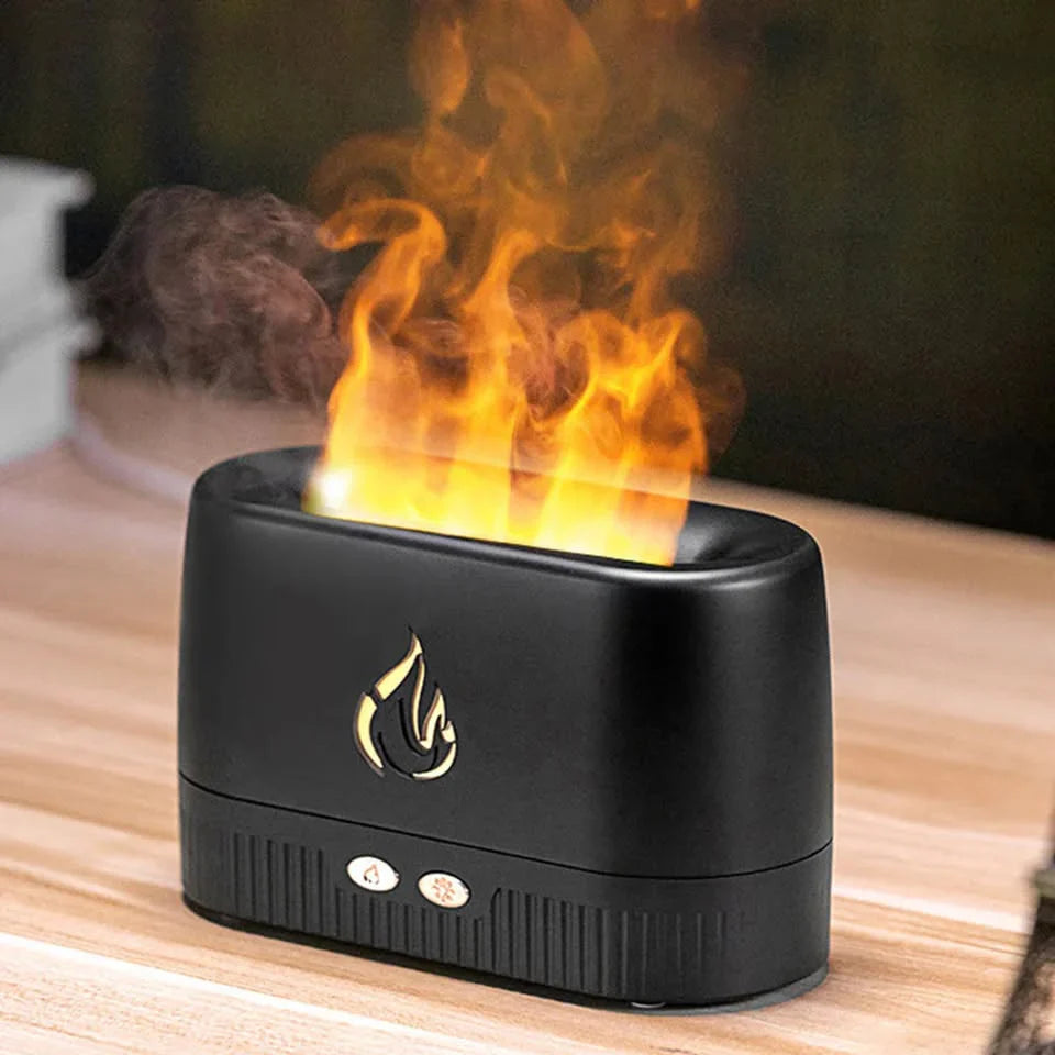 ZenFlame™ Aroma Diffuser – Flame Effect Essential Oil Humidifier