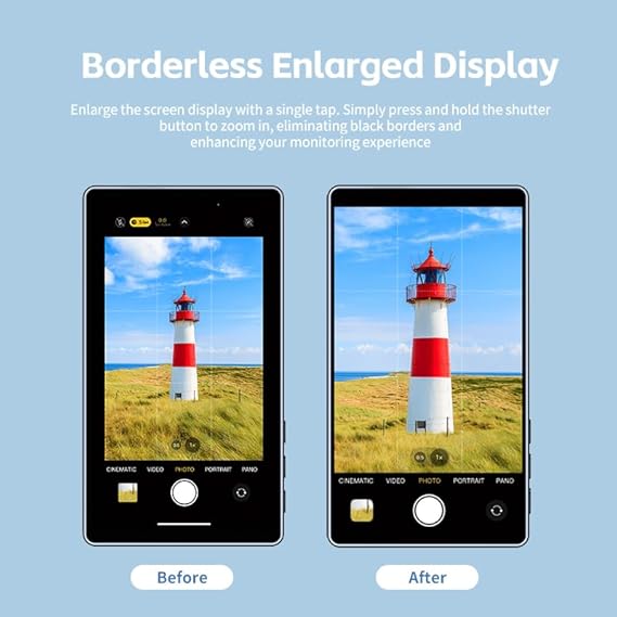 VizoSnap™ 5" 1080P FHD Vlog Selfie Monitor – Rear Camera Display for iPhone 16/15 & Samsung Phones