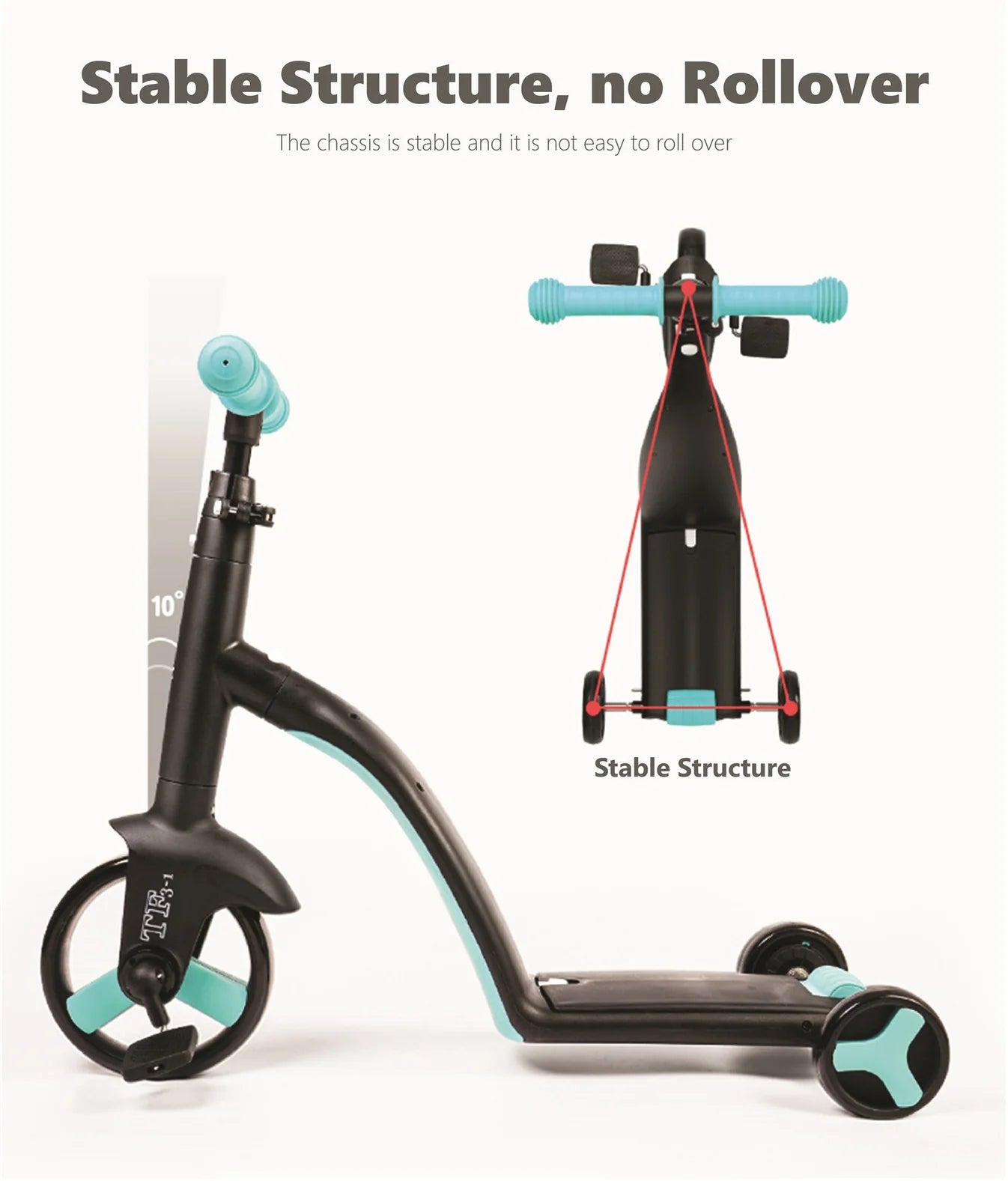 3-in-1 Kids Convertible Scooter
