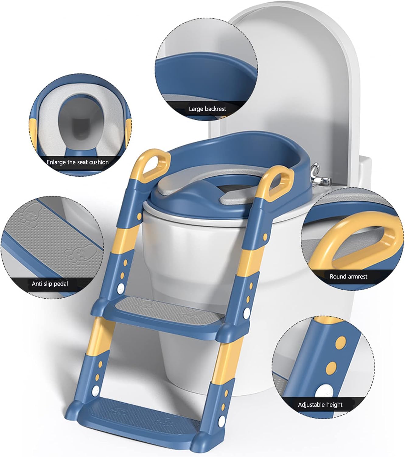 TinyStep™ Kids Adjustable  Toilet Training Ladder Seat