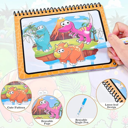 WaterWonder™ Magic Water Book – Reusable, Mess-Free Coloring (4 Books & 4 Pens)