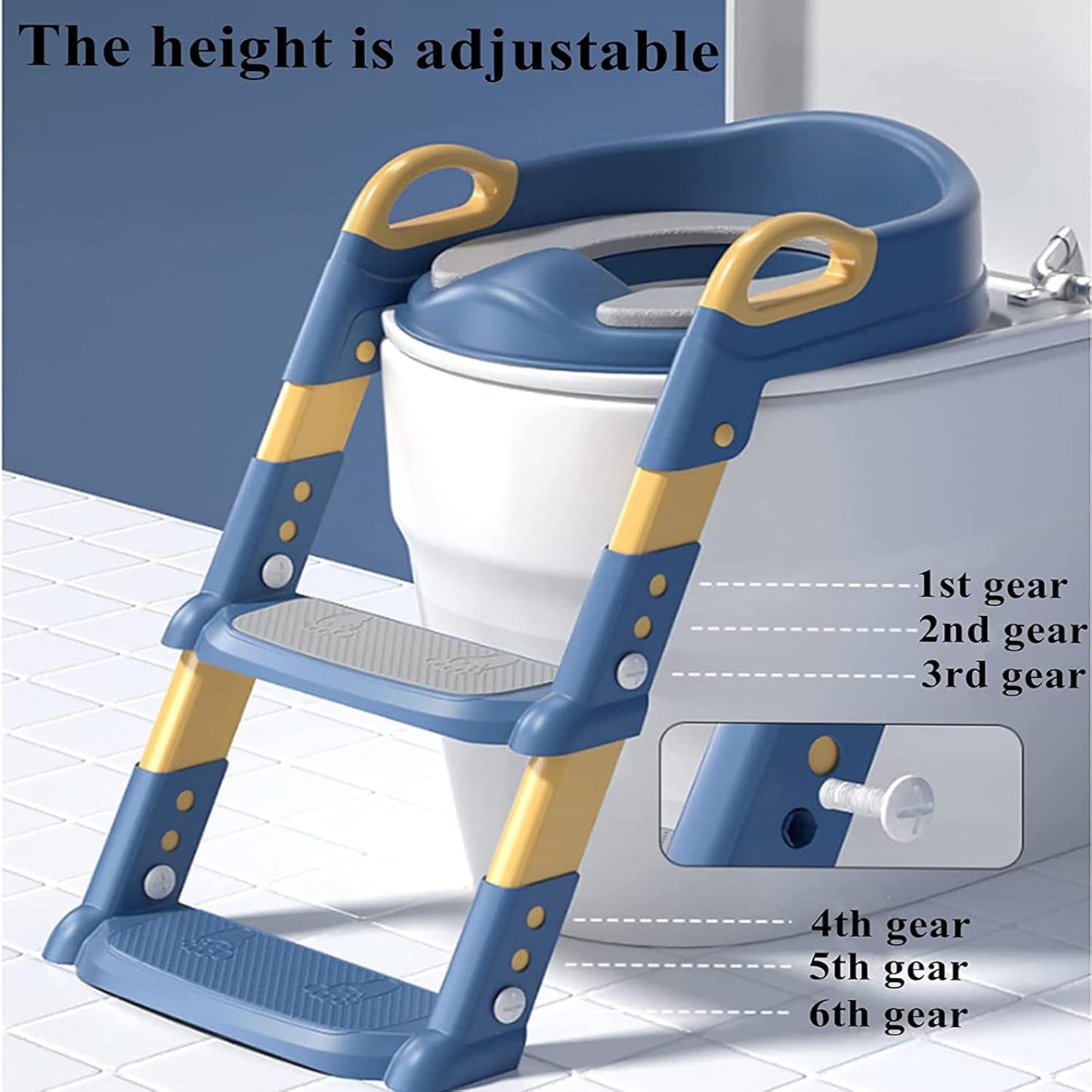 TinyStep™ Kids Adjustable  Toilet Training Ladder Seat
