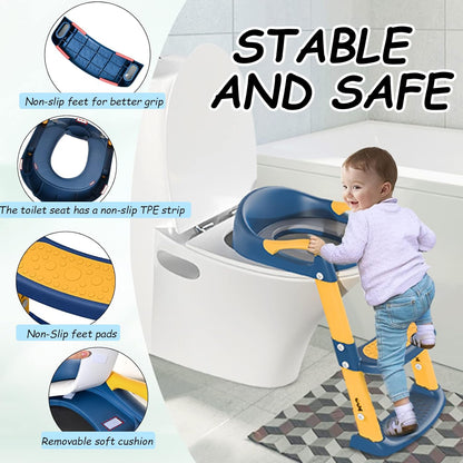 TinyStep™ Kids Adjustable  Toilet Training Ladder Seat
